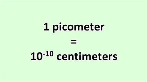 cm to picometer